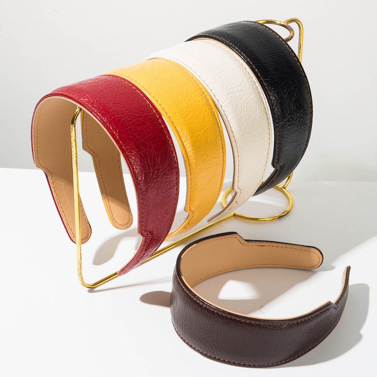 Ring Toss Outdoor - Elegante Koreaanse stijl lederen haarhoepel Damesmode
