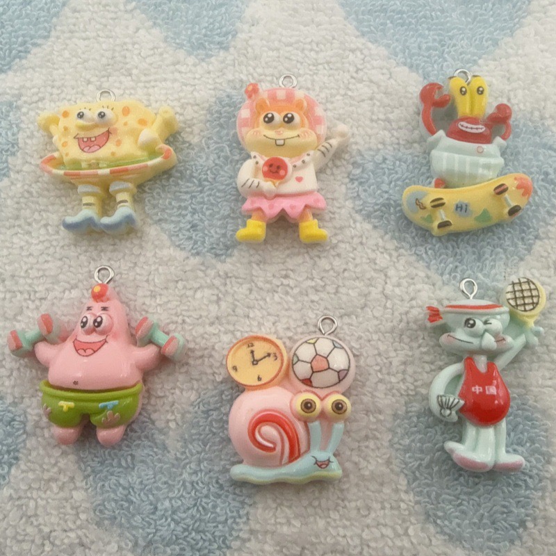 Party Games Crazy - 10 stuks cartoonhars hangers, DIY sieraden