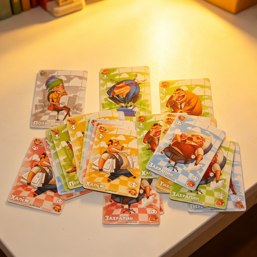 Party Games Multiplayer - Werkplek Piggy Thema Casual kaartspel Multiplayer