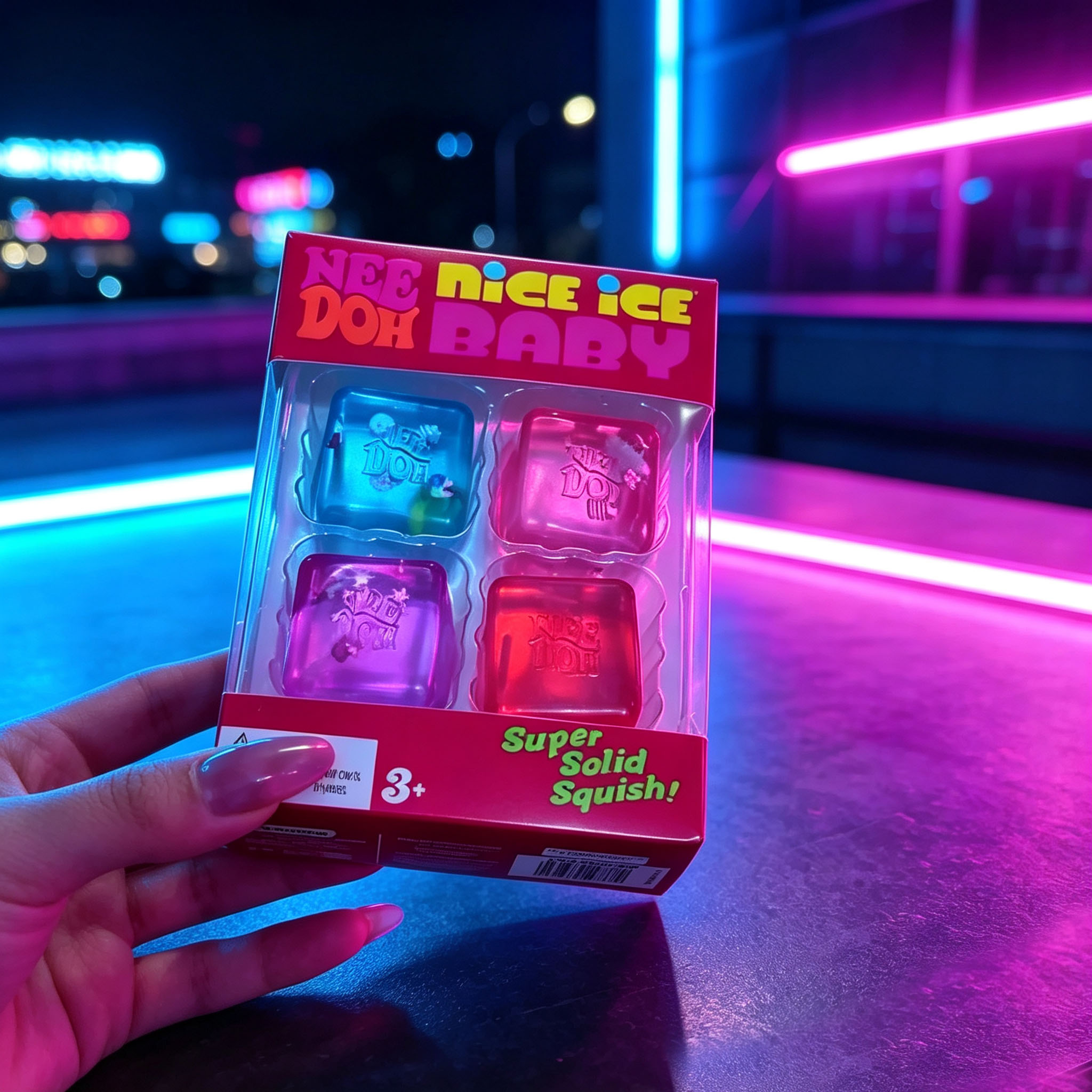 Party Games Mini - Needoh Teenie Nice ijsblokjes langzaam terugverende