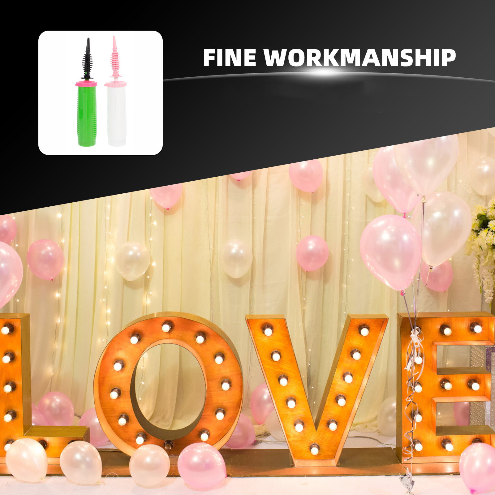 Party Games Using Balloons - 2 stuks lichtgewicht ballonpomp van plastic,