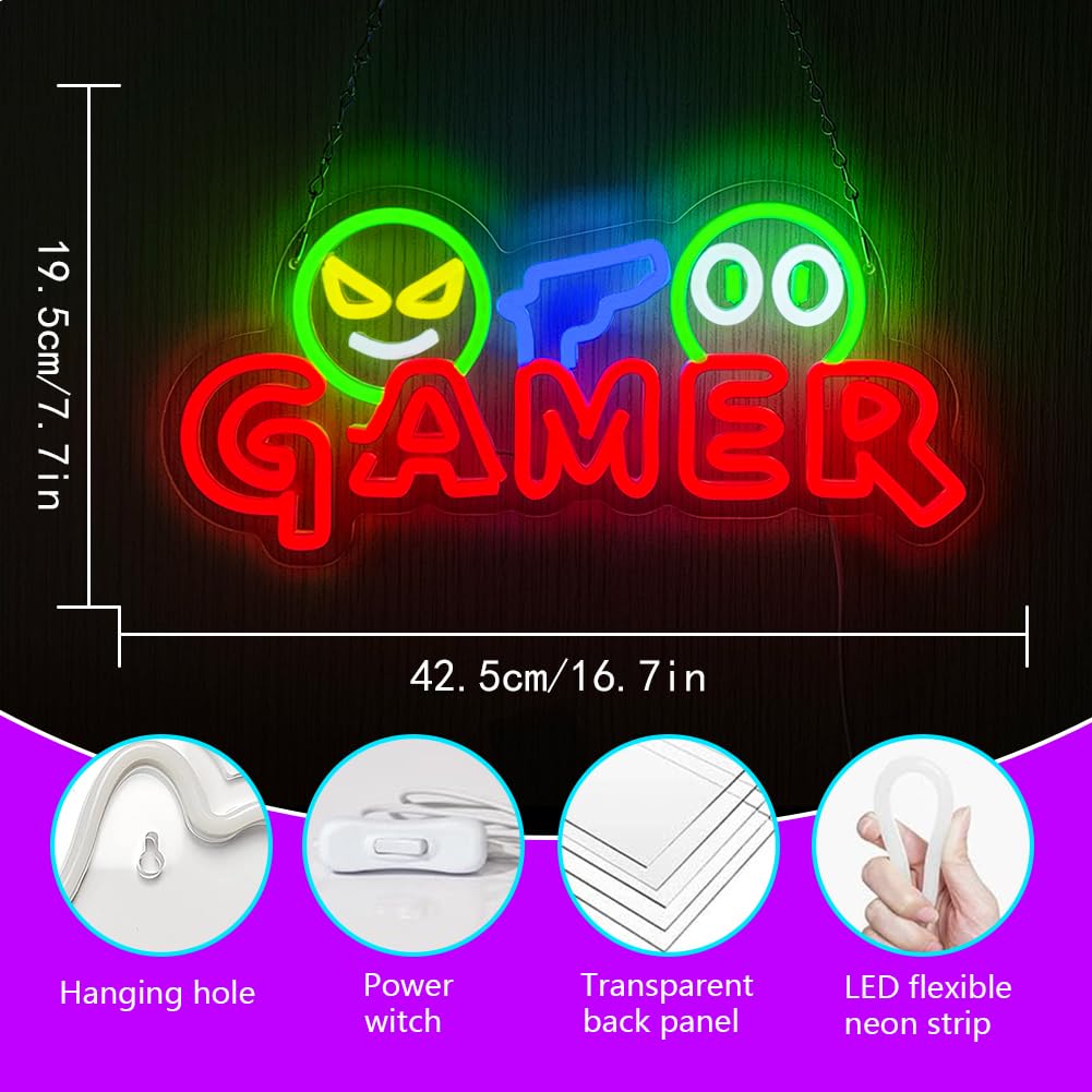 Gamer Neon Sign LED Wandlamp A - Party Games Graduation recensie en prijs