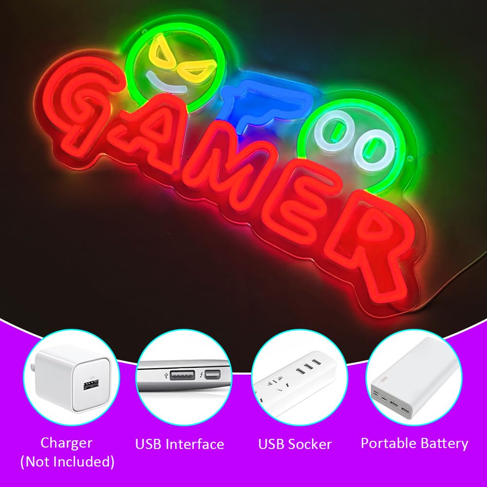 Gamer Neon Sign LED Wandlamp A - Party Games Graduation recensie en prijs