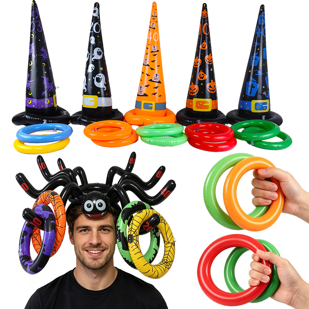 Opblaasbaar spinnenheksenhoed- - Ring Toss Outdoor recensie en prijs
